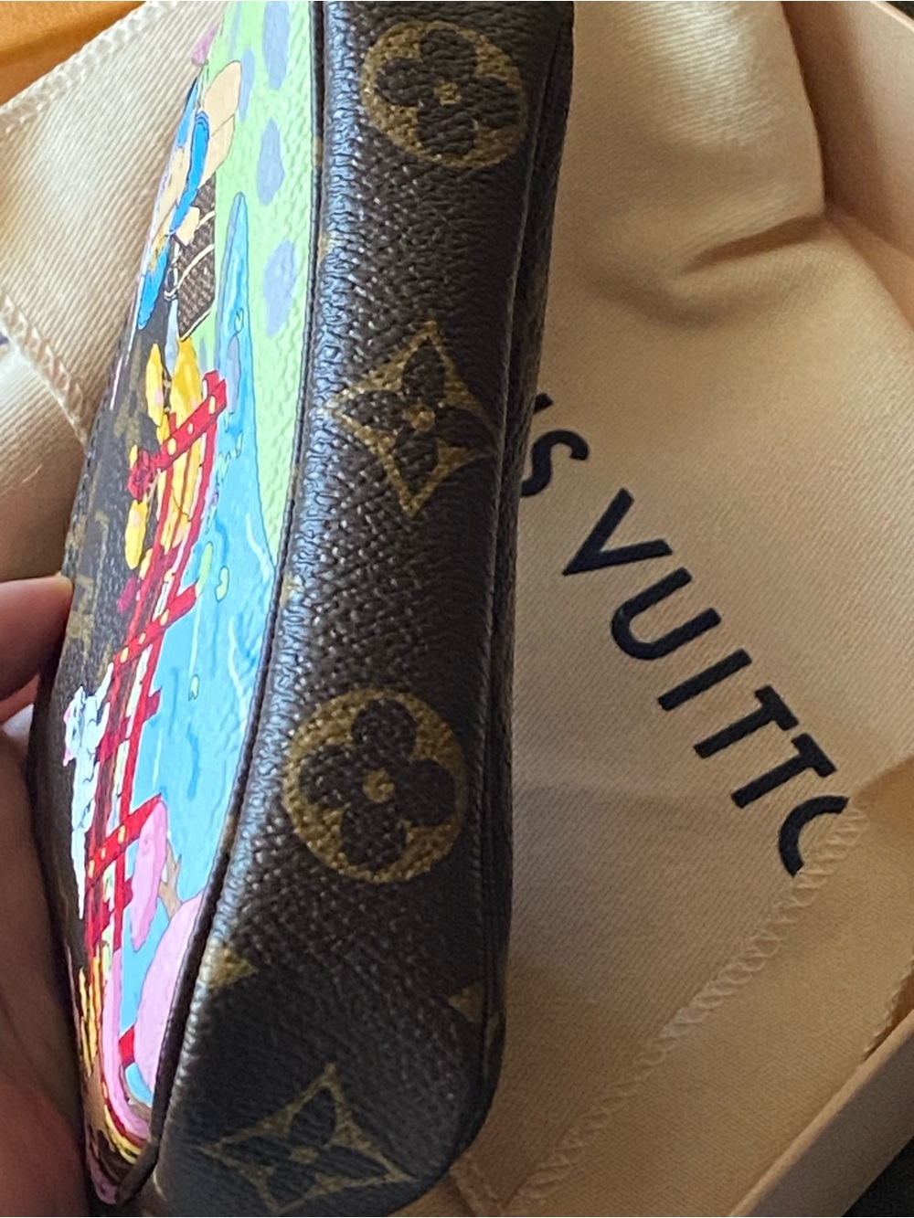 Authentic LV Monogram 2021 Christmas Animation Japanese Garden Mini Pochette - Picture 8 of 9
